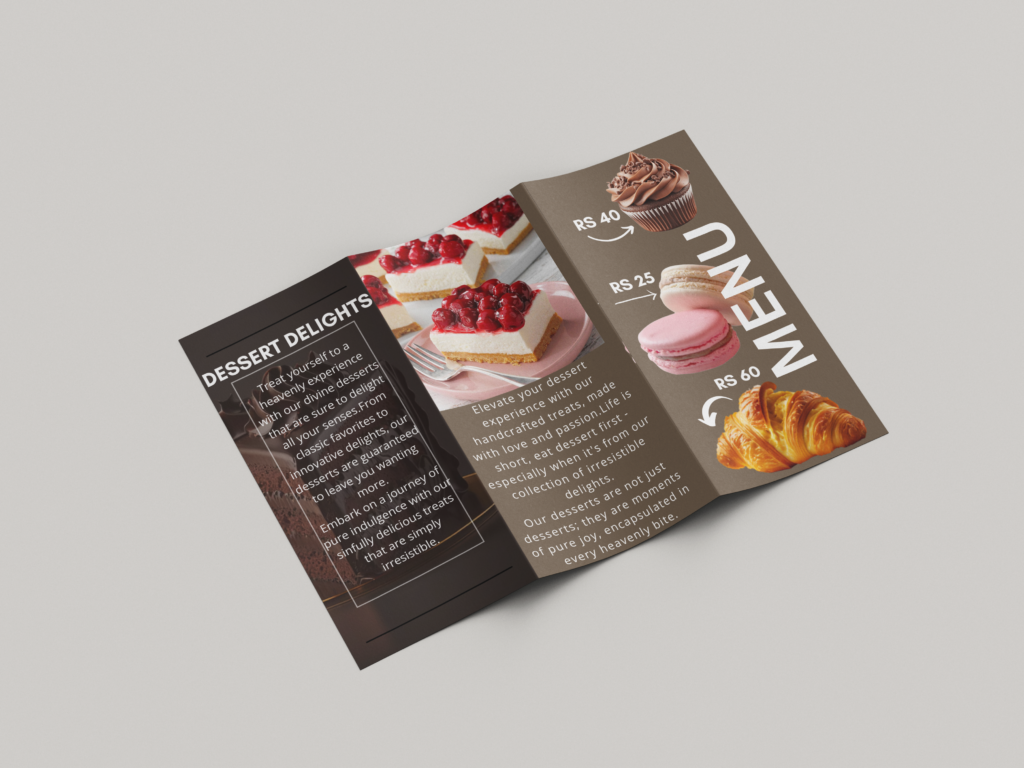 Dessert brochure design